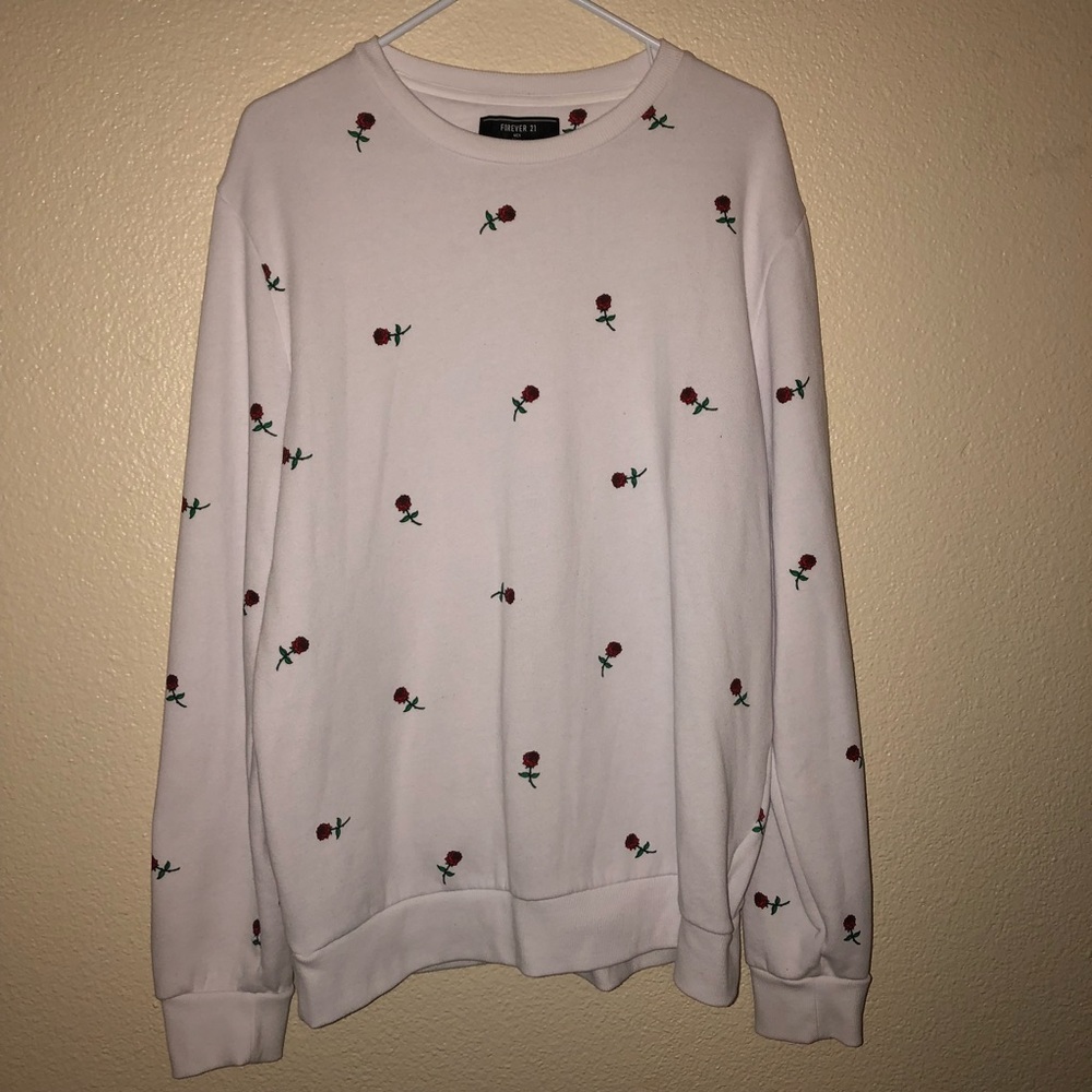 Rose print sweater